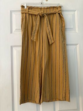 J. Jill Striped Linen Stretch Crop Pants xsp